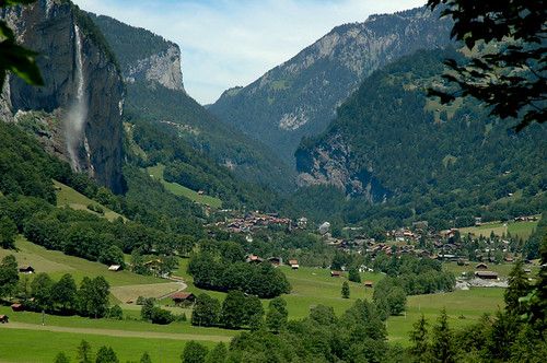 Lauterbrunnen valley waterfalls
