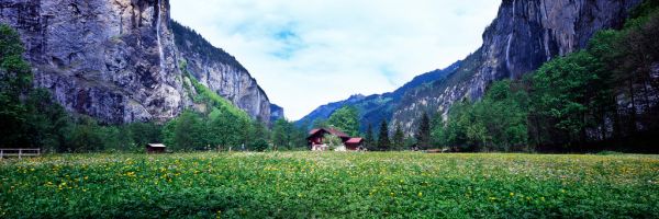 Lauterbrunnen waterfall valley